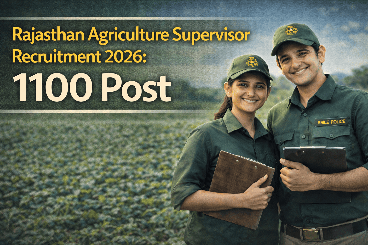 Rajasthan Agriculture Supervisor Recruitment 2026