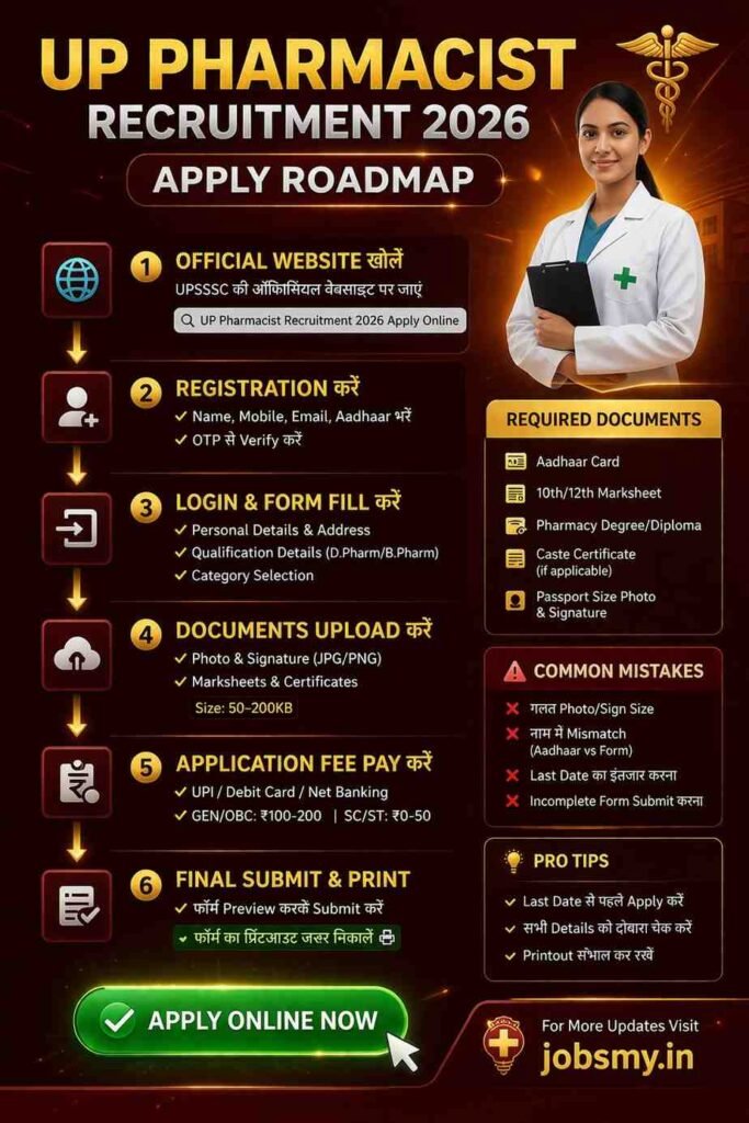 UP Pharmacist Recruitment 2026 Apply road map